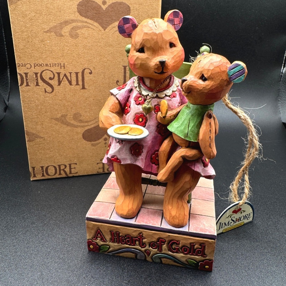 JJim Shore Heartwood Creek Heart of Gold Mother Bear Cub Mom Figurine w Box